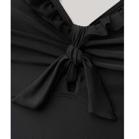 Black Feminine 2 Piece Swimwear Set - Picture 5 of 6